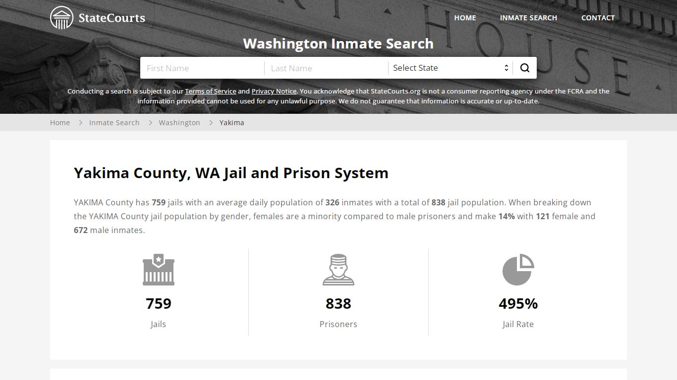 Yakima County, WA Inmate Search - StateCourts